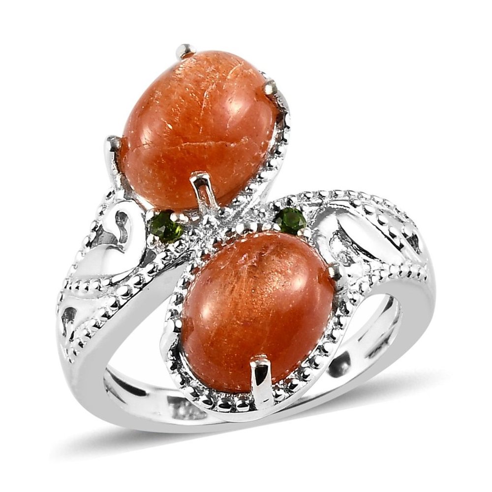 NEW 3.90 ctw Korevora Sunstone Russian Diopside